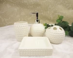 New Products 2021 Ceramic bathroom set red and white