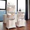 New Products Foldable Plastic Kids Laundry Basket with Wheels
