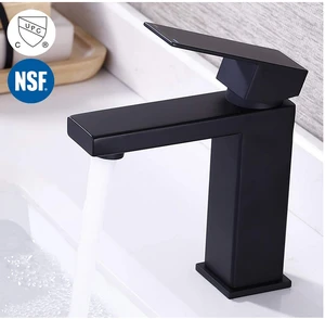 New products Modern Bathroom Faucet Single Handle Vanity Sink Faucet SUS Rust Free Matte Black ss304 basin faucet