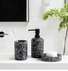 New Products Modern Resin Retro Decal Sublimation Bathroom Shower Accessory Set