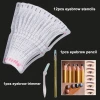 New Soft Silicone 12 Pairs Microblading Adjustable Eyebrow Stencil Kit Reusable Permanent Makeup Eyebrow Stencil Shaping Tool