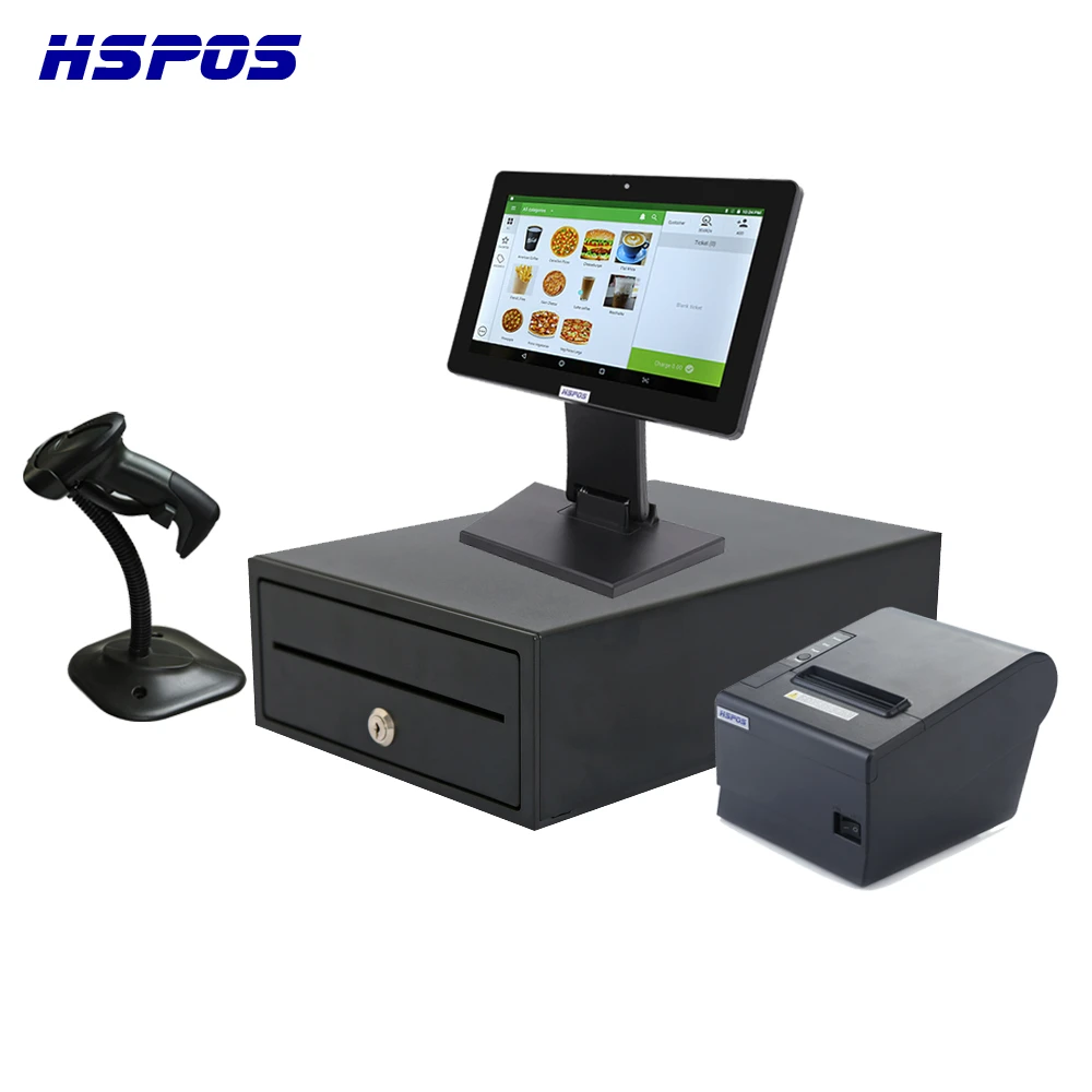 Newest 12inch RK3288 Android Tablet POS System with Printer,Scanner,Cash Drawer for Retails Restaurant ready to ship