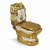 Import Newest Design China Western Bathroom Gold Color Wc Ceramic Toilet Seat Wash Basin With Pedestal from China