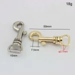 Nolvo World 59*15mm 5/8" swivel trigger lobster clips for purses leather keychain belt bag parts accessories