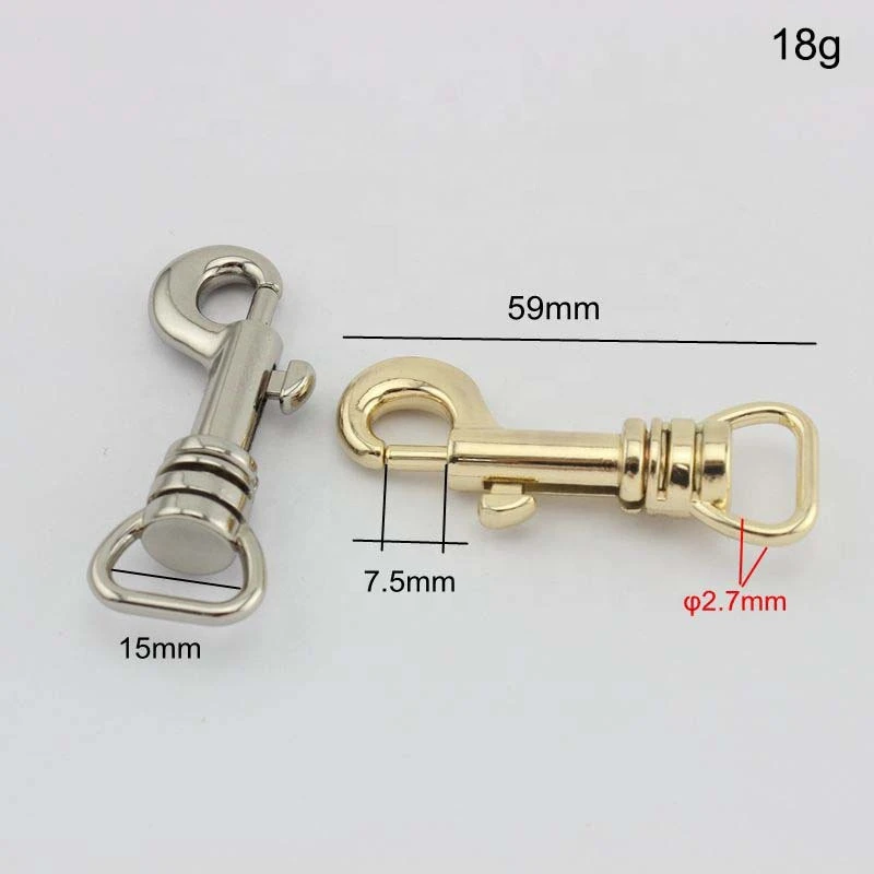 Nolvo World 59*15mm 5/8&quot; swivel trigger lobster clips for purses leather keychain belt bag parts accessories