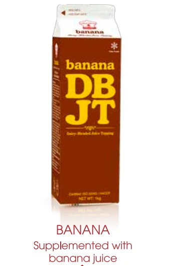 Non Dairy Cream - Banana Blended Juice Topping Cream with Pure Banana Juice 1kg Highest Quality - Decorate cake