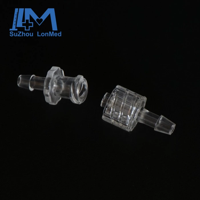 Non toxic PC male or female luer connection with 1/8" hose barb