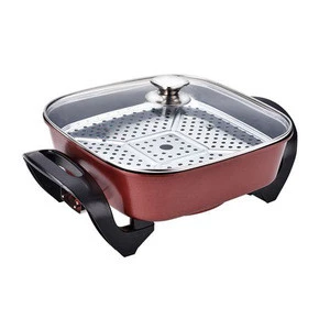 Nonstick electric skillets thermostat cook wok frying wok pan