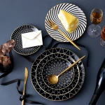 Nordic Steak Western Food Creative Dish Ceramic Plate Dessert Ins Dinner Plate Home Round Hot Selling Flat Plate Dish