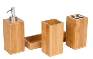 Novelty Bamboo Wood Caddy Bath Countertop Organizer Set, Bathroom Caddy Bath set,bamboo bathroom accessories