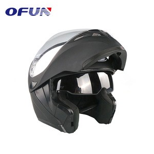 OFUN New Open Face Flip Up Motorcycle Helmets With Double Visor