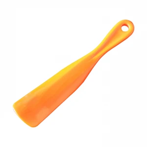 Orange plastic small cheap logo customized shoe horn