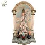 Our lady fatima catholic religious with children statue figurine