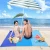 Import Outdoor Folding Picnic Blanket Waterproof, Oversize 210*200cm Beach Mat Blanket with, 4 Stakes, Carabiner and Storage Bag from China