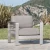Outdoor Furniture patio/Garden brushed Aluminum Sofa with Plastic Wood Coffee Table Lounge Furniture