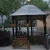Import Outdoor gazebo wrought cast iron pavilion with roof from China