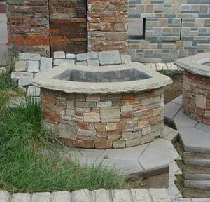 Outdoor slate stone square pillar for building