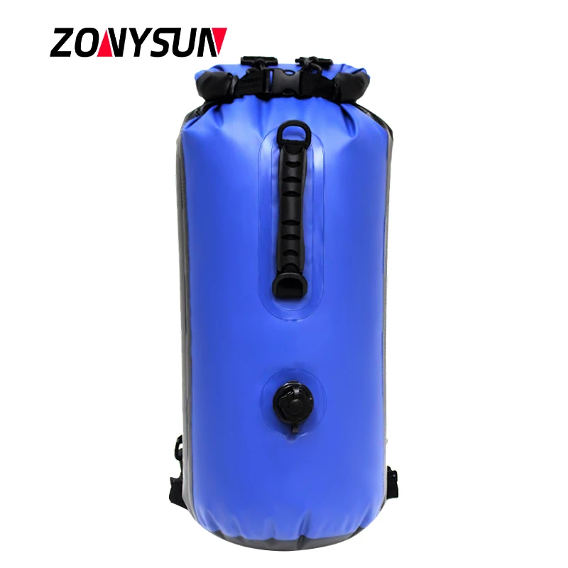 Outdoor Sport Backpack With Gas Mouth Waterproof Dry Bag PVC Floating Waterproof Bag Travel Hiking Swimming Bag