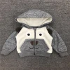 P0005 Cartoon Baby Boys Hoodies Sherpa  sweatshirt With Zip And Embroidery For Childrens Clothing