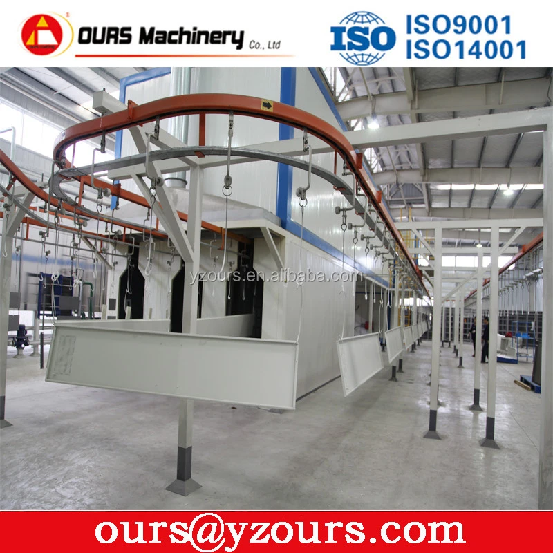 Painting Conveyor Conveyor System Manufacturing Plant Stainless Steel Spare Parts MOTOR Heat Resistant Provided 1 YEAR PLC