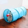 Pet Cat Rabbit Tunnel 2 Holes Toy for Indoor Interactive Play Tubes Balls Collapsible Crinkle Kitten Puppy Ferrets Rabbit Toys