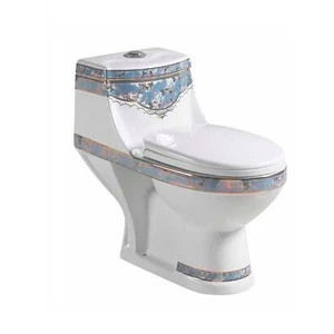 Philippines Best Price Ceramic Blue Color One-piece Washdown Bathroom Wc Toilet Bowl