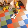 Plain solid color loop pile solution dyed nylon carpet tiles fireproof carpet