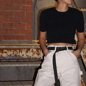 Plastic Buckle Streetwear women waist belts