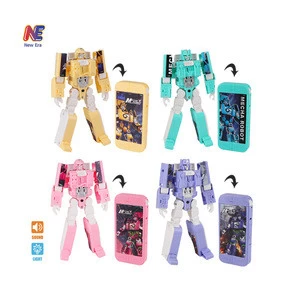 Plastic Deformation Mobile Phone Toy Electric Transform Robot Cellphone Toys