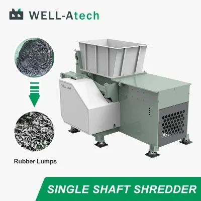 Plastic Film Bottle Shredding Machine Single Shaft Shredder for Fiber Cable Paper