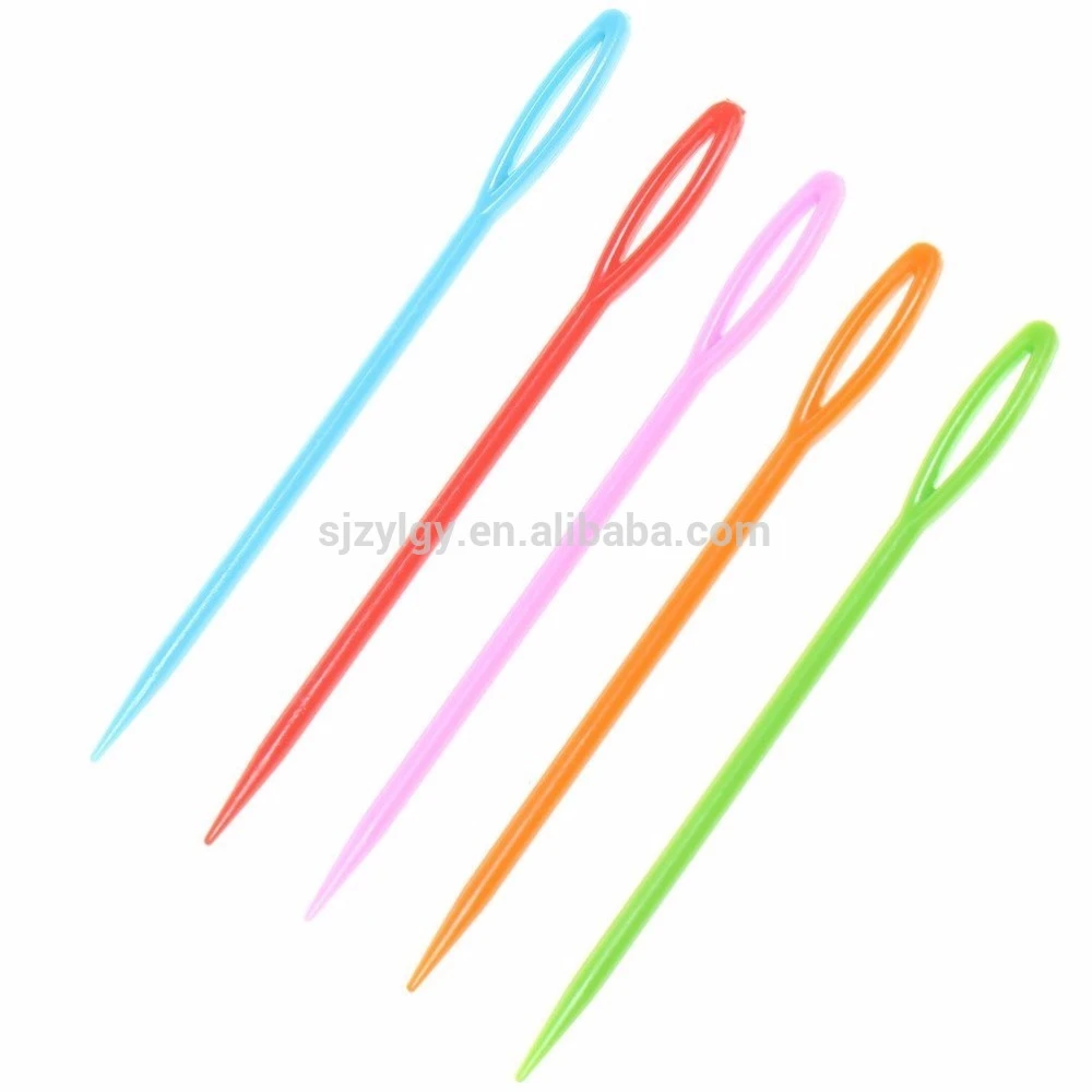 Plastic Sewing Needles, Hand Sewing Yarn Darning Tapestry Needles, Colorful Lacing Needles