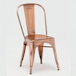 Plating rose gold/gold/copper/brass color industrial metal chair for sales