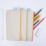 Polyester cotton custom logo pencil case for school