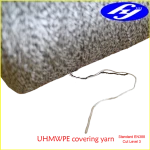 polyester covered spandex yarn for anti-cutting gloves EN388 standard level 3