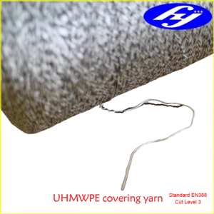 polyester covered spandex yarn for anti-cutting gloves EN388 standard level 3