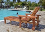 popular outdoor  beach swimming pool folding wheel chaise lounge chairs with handrail