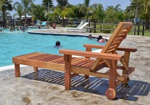 Popular outdoor sexy beach swimming pool folding wheel chaise lounge chairs with handrail