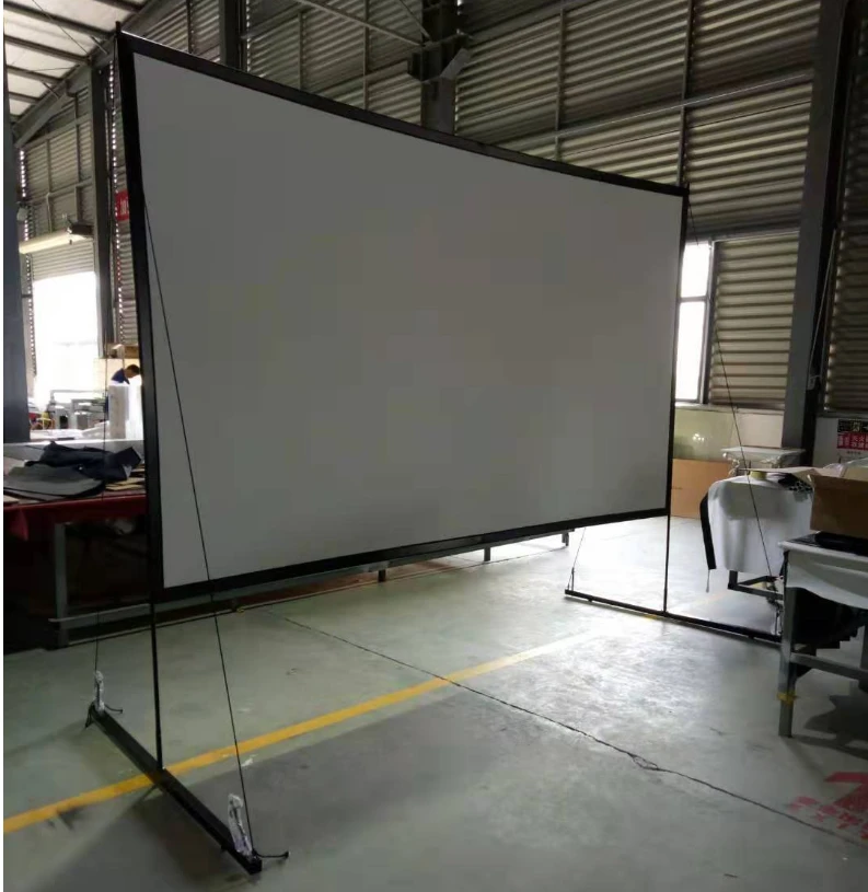 Portable Projection Screen with Stand 150 inch 16:9 foldable Anti-Crease Outdoor projector movie screen Home Theater Camping