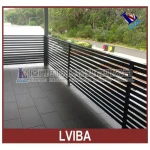 powder coated or wood grain aluminum slat fencing