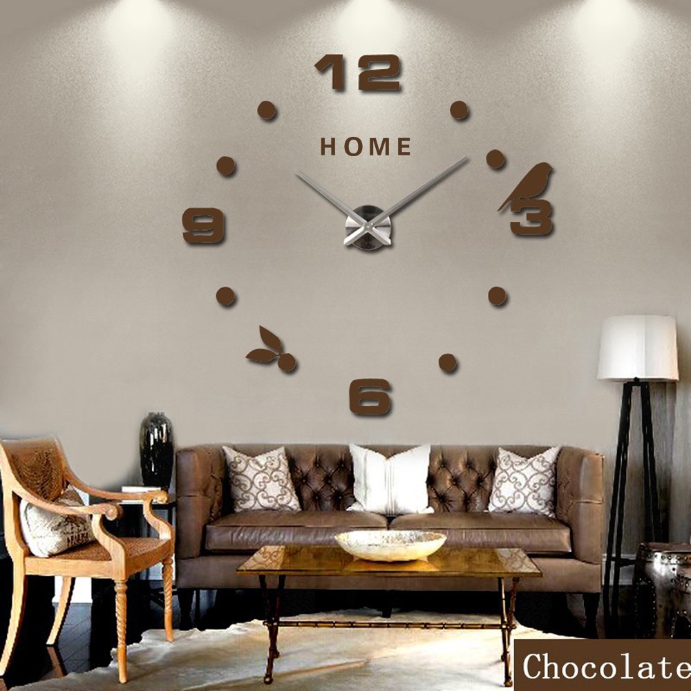 Preciser Luxury Mirror Acrylic Antique DIY Self-Adhesive Large Wall Clocks For Gift
