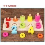 Preschool Wooden Montessori Toys Count Geometric Shape Cognition Match Baby Early Education Teaching Aids Math Toys For Children