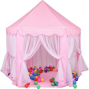 Princess Castle Play Tent House For Girls Indoor Outdoor Toy 56 x 54 inches Pink