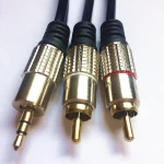 professional 3.5mm stereo plug  to 2rca  audio  video cables