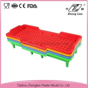 Professional manufacture colorful kids plastic strong stacking bed