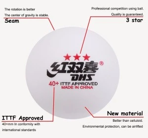 Professional Play Word T.T Championship Use 3 Star Seamed Table Tennis Ball