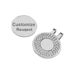 Promotional Custom gifts metal golf ball marker magnetic round shape hat clip cap clip