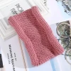Pure color simple hair accessories women winter soft wide turban wool knitted cotton headband hair accessories headdress