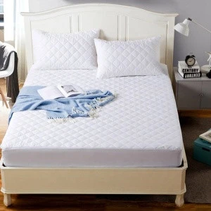 Pure White Color Waterproof Mattress Protector Bed Cover King Size