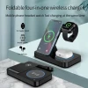 Qi Fast 15w Portable Foldable 3 in1 3 in 1 folding wireless charger Stand PD Charging Station Dock for iPhone iWatch