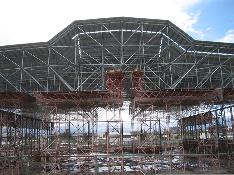 Quick Build Customized workshop hangar hall steel structure sheds Space frame
